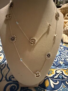Gucci Sterling Silver 35” Necklace NWT